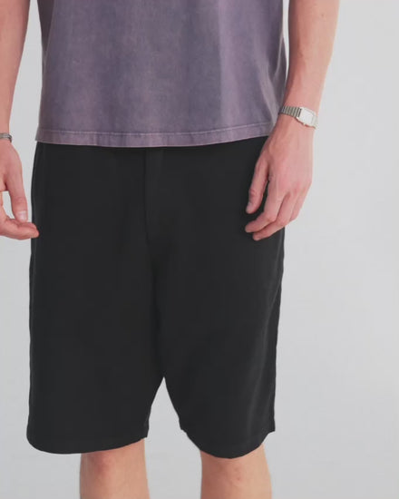 Black stationary shorts